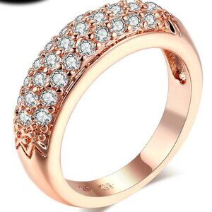 Janice Pave Wedding Band with AAA CZ Diamonds